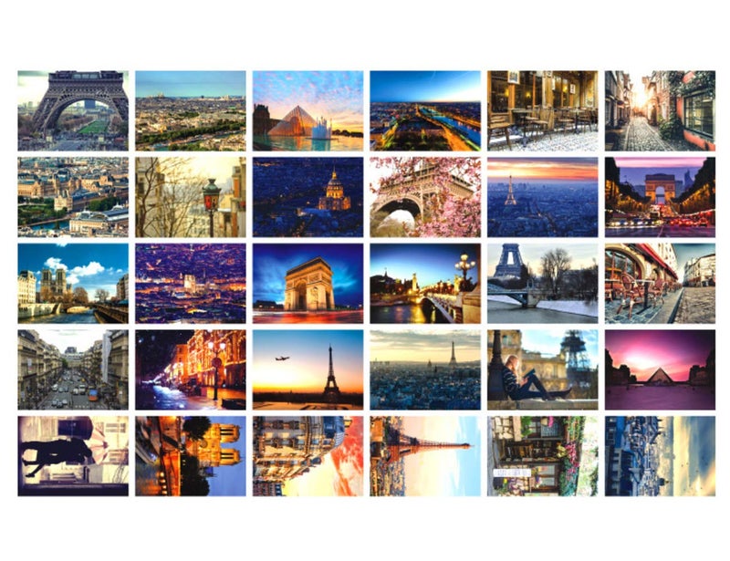 HOSTEESSCHOICE Travel postcards,Set of 30 Post cards variety pack depicting from Around the World Famous Travel Sites,Assorted Postcards Bulk, 4 x 6 -Paris - Image 1